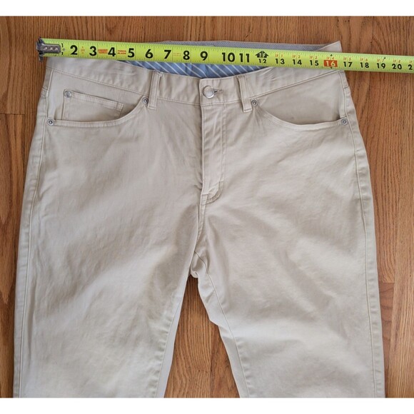 Peter Millar 5-Pocket Pants Men 33 x 33 Beige Khaki Stretch Ultimate Sateen - Picture 13 of 13